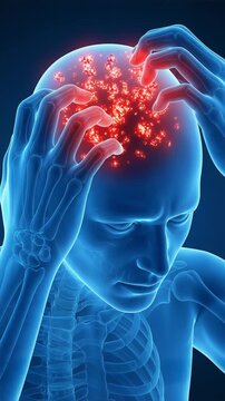 A 3D video illustrating the mechanism of severe itching and inflammation caused by scalp dermatitis and eczema.