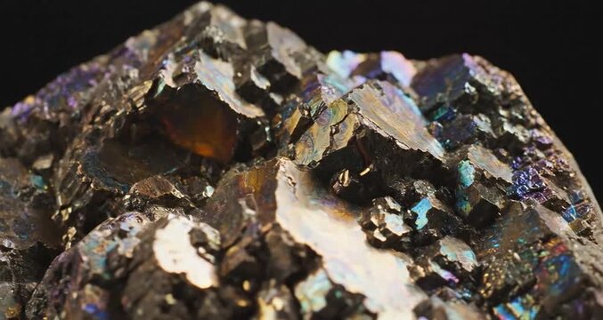 Iridescent Chalcopyrite Mineral Specimen Close-up