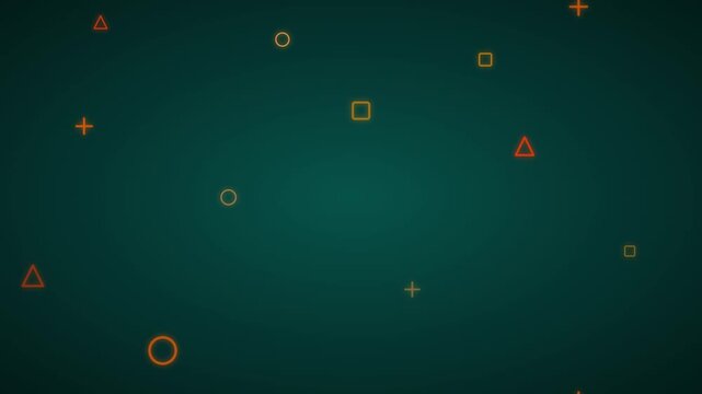 neon orange and teal duotone symbol rain background