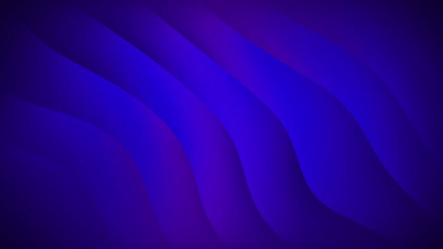 Blue wavy pattern seamless loop background animation flowing diagonally from bottom left to top right corner with subtle depth and vignette effect. 4K animated for background and motion graphics.