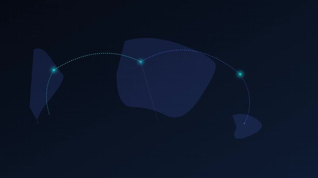 Professional Global Trade Network Abstract Vector Loop