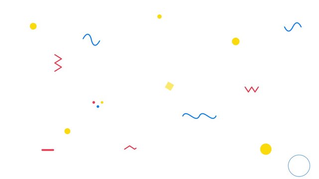Bold Memphis Style Pop Art Background Motion