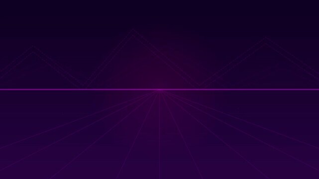 retro futuristic duotone wave digital landscape vector motion