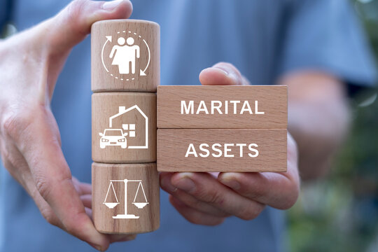 Concept of marital assets. Property division in divorce and marital law.