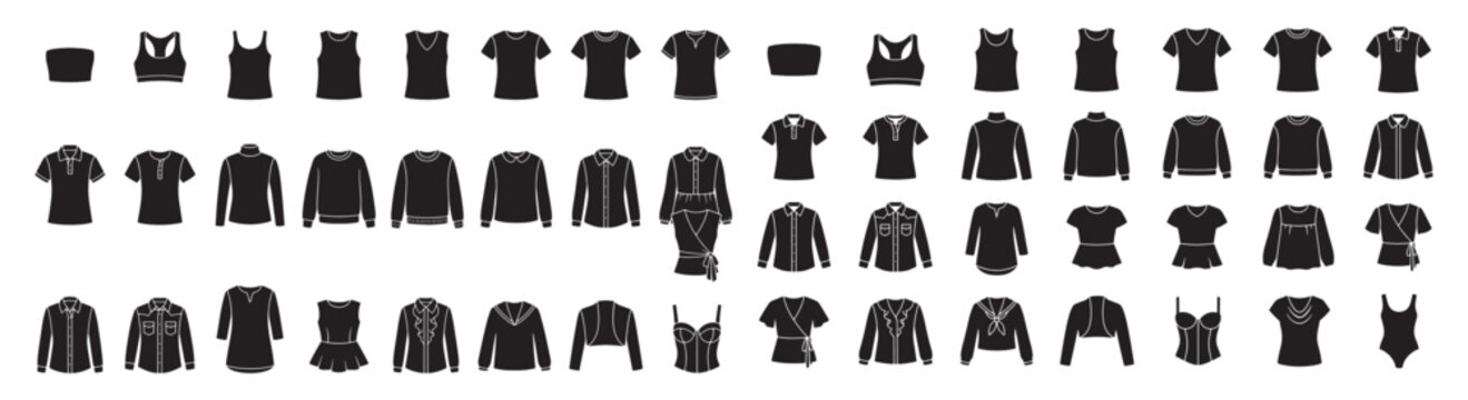 Types of Women's Shirts Chart &mdash; Fashion Tops, Styles and Silhouettes Guide