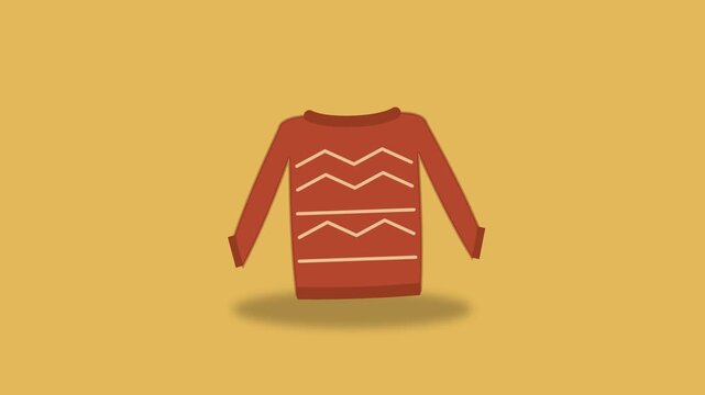 Cozy Autumn Knit Sweater Winter Fashion Vibe Animation