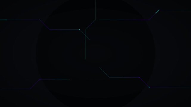 Sleek Dark Tech Circuit Board Line Pattern