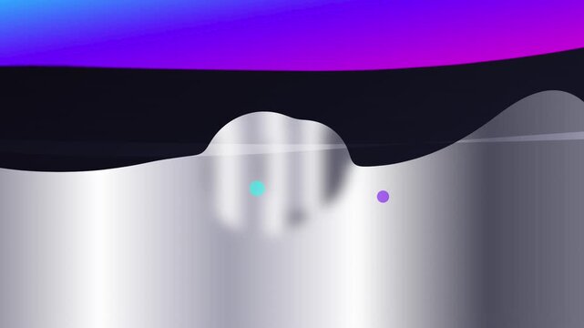 sleek metallic silver liquid mesh vector animation