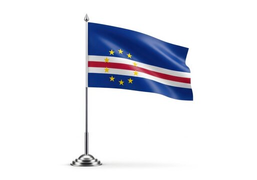 Table flag of cape verde isolated on white background