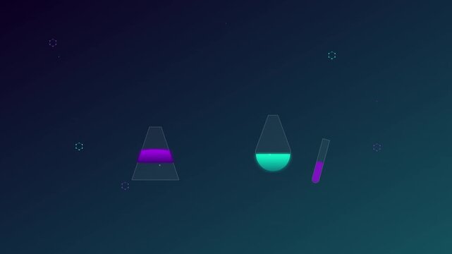 Bio Chemical Research Lab Flask Background Animation