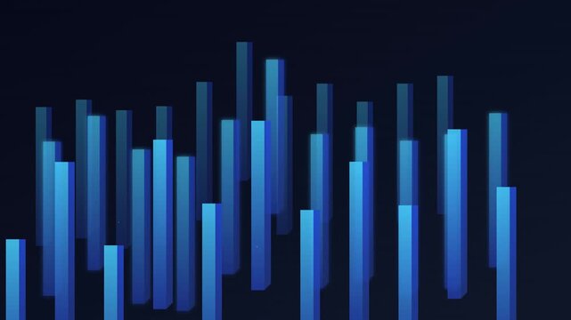 Big Data Visualization Pillar Graph Background Animation
