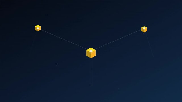 blockchain crypto node connection tech animated background