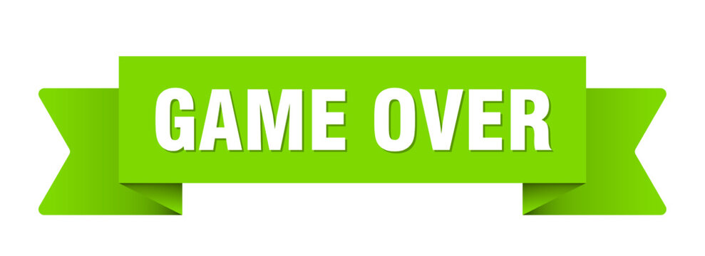 game over ribbon isolated on transparent background. game over ribbon