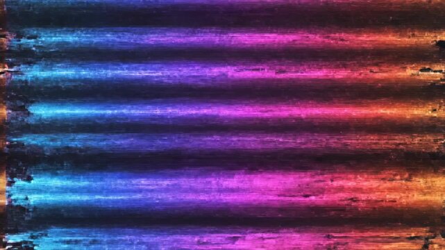 Colorful abstract background with horizontal lines and digital noise