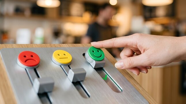 Customer satisfaction feedback button