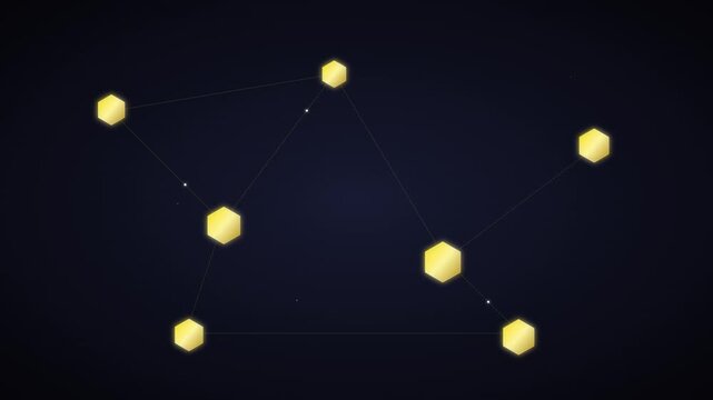 cryptocurrency blockchain digital coin gold vector animation