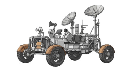 Detailed CAD Model of a Futuristic Space Exploration Rover for Planetary Research Missions © Rishi