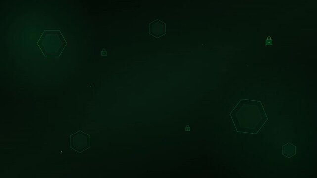 cyber security shield network vector motion background