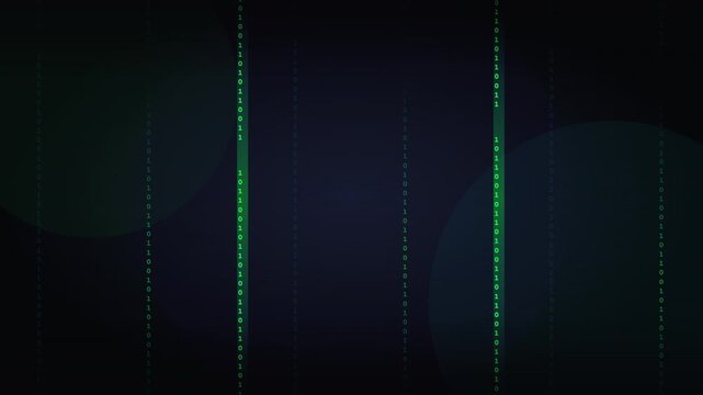 cyber tech falling binary code vector background