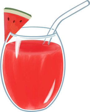 Summer sweet watermelon juice