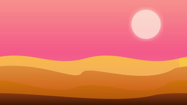 desert dunes warm orange sand vector layers