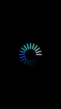Abstract Loading Circle Interface Animation Overlay. High quality 4k footage
