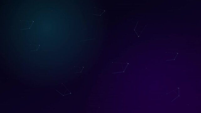 Dynamic Particle Constellation Science Technology Background Animation