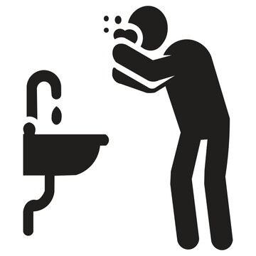 image of a person washing their face silhouette illustration Face wash (facial cleanser or facial wash) is a basic skin care product that is specially formulated to remove dust, makeup residue, and ex