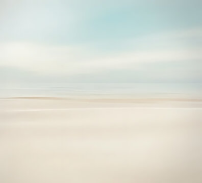 White sand and soft sky blur summer background