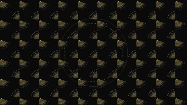 Elegant Art Deco Gold Line Animated Pattern