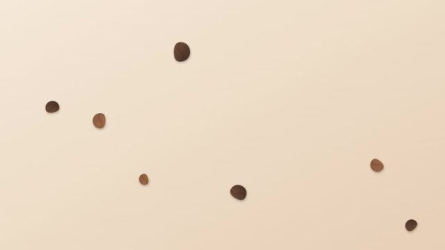 Flat Vector Coffee Bean Pattern Animated Background