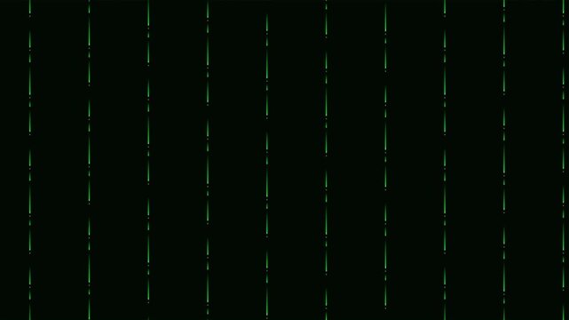 Futuristic Matrix Code Rain Vector Digital Animation