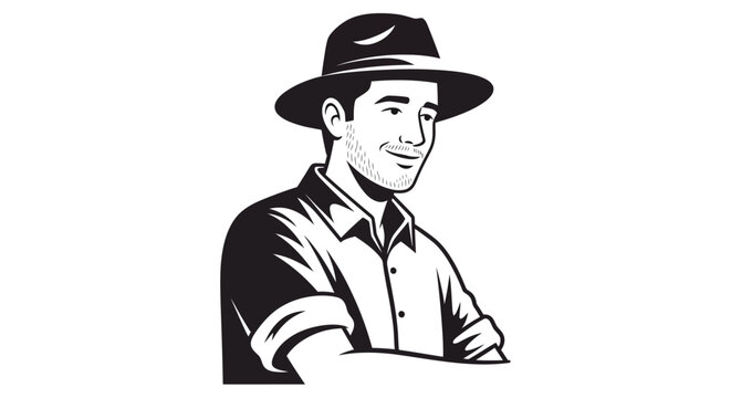 Smiling man wearing a hat.