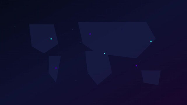 global logistics map connection dots vector animation