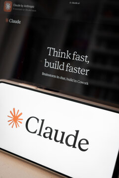 Mexico city, mexico, 05 29 2026, claude ai assistant service and logo displaying on screens