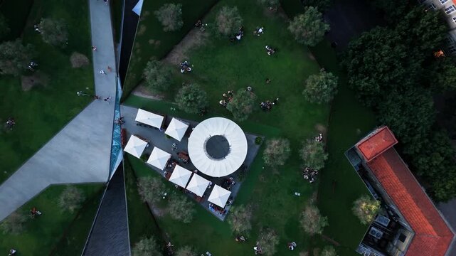 Aerial View of Jardim das Oliveiras in Porto, Portugal