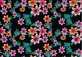 Obraz premium Indonesian batik with a very beautiful flower motif, suitable for printing and various purposes, eps