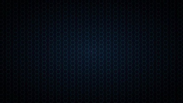 high tech hexagonal matrix grid cyan animation