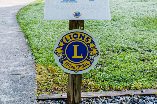 Lions Club International Sponsor Sign at Fowler Park in Cumming, Georgia