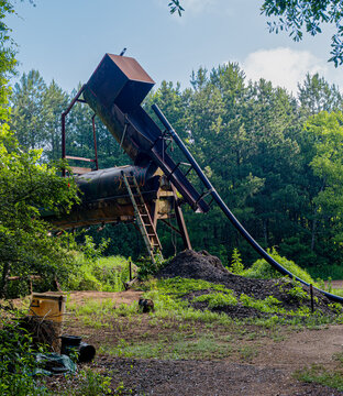 Dredging Equipment and Conveyor Assembly at Fowler Park in Cumming, Georgia