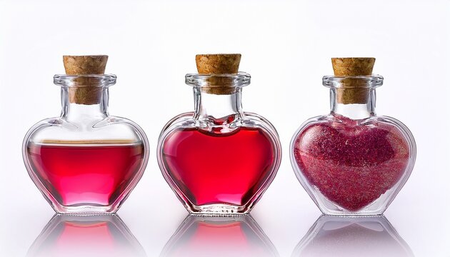Love Potion Bottle Isolated On A White Background
