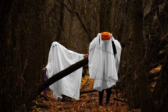 Two halloween ghosts