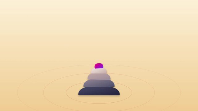 minimalist zen stone stack abstract vector background