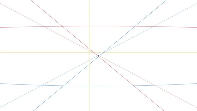 minimal white background with thin floating colored lines