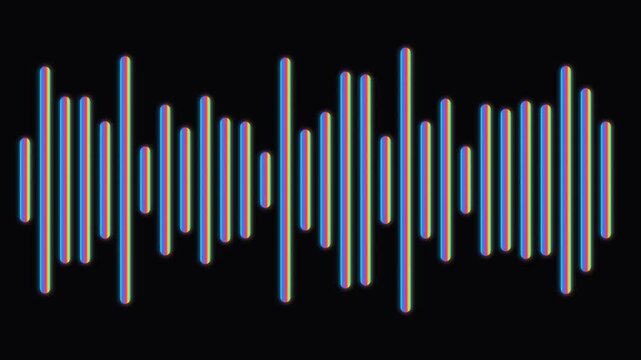 Modern Abstract Sound Wave Equalizer Vector Animation