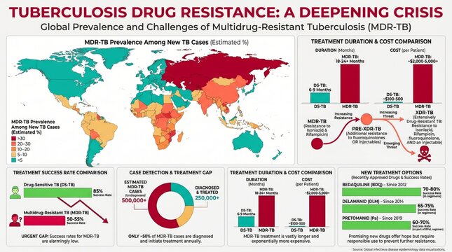 Tuberculosis drug resistance: MDR-TB burden and treatment challenges
