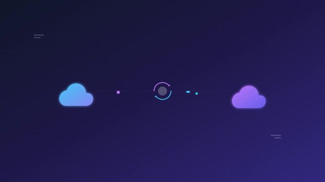 modern cloud sync data transfer tech background