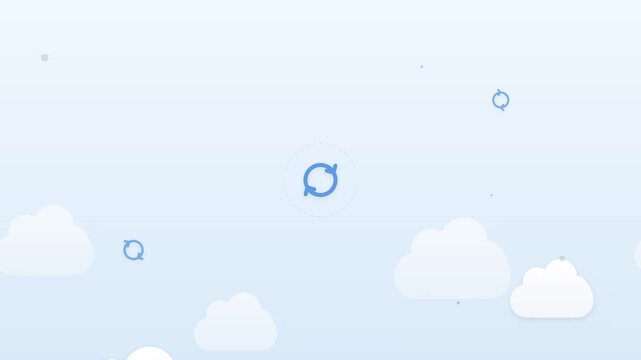 modern flat design cloud computing sync vector background