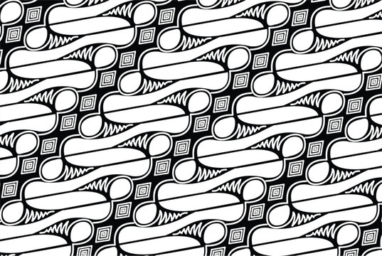 
The very unique Parang motif batik from Java, Indonesia