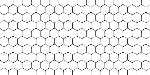Fishing or soccer net. Repeated hexagon pattern. Black wired mesh texture isolated on white background. Metallic or fabric fence, cage or lattice structure. Vector graphic Illustration. © fathor